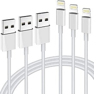 Hi-Mobiler iPhone Lightning MFi认证 数据线 6ft 3条装