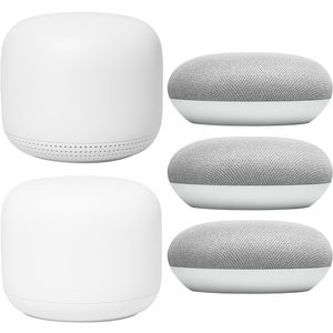 Google Nest WiFi 无线路由器 2只装 + 3个 Home Mini