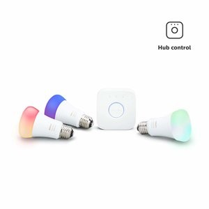 Philips Hue 彩色智能灯泡入门套装 (3彩灯+1Hub)