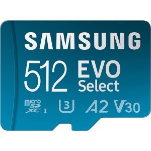SAMSUNG EVO Select 512GB U3 A2 microSDXC 存储卡