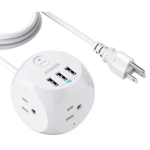 Anker PowerPort Cube 旅行插线板 3×交流电+3×USB-A