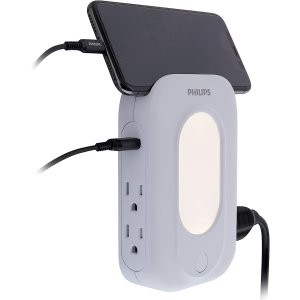 Philips 4AC 2USB 防浪涌夜灯插座