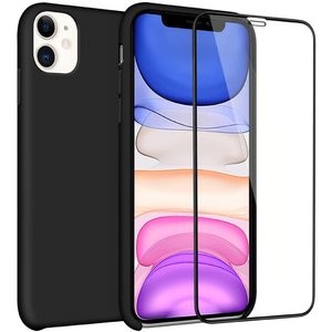 HoneyAKE iPhone 11 液态硅胶手机壳 + 屏幕钢化膜