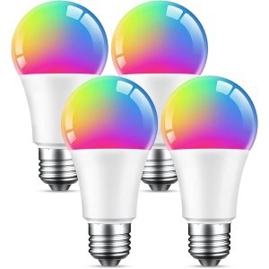 Beantech A19 RGB 智能灯泡 4颗 支持Alexa & Google