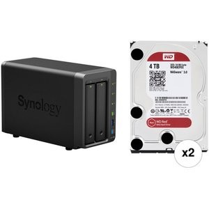Synology DS718+ 2盘位NAS + WD 红盘 2 x 4TB 套装